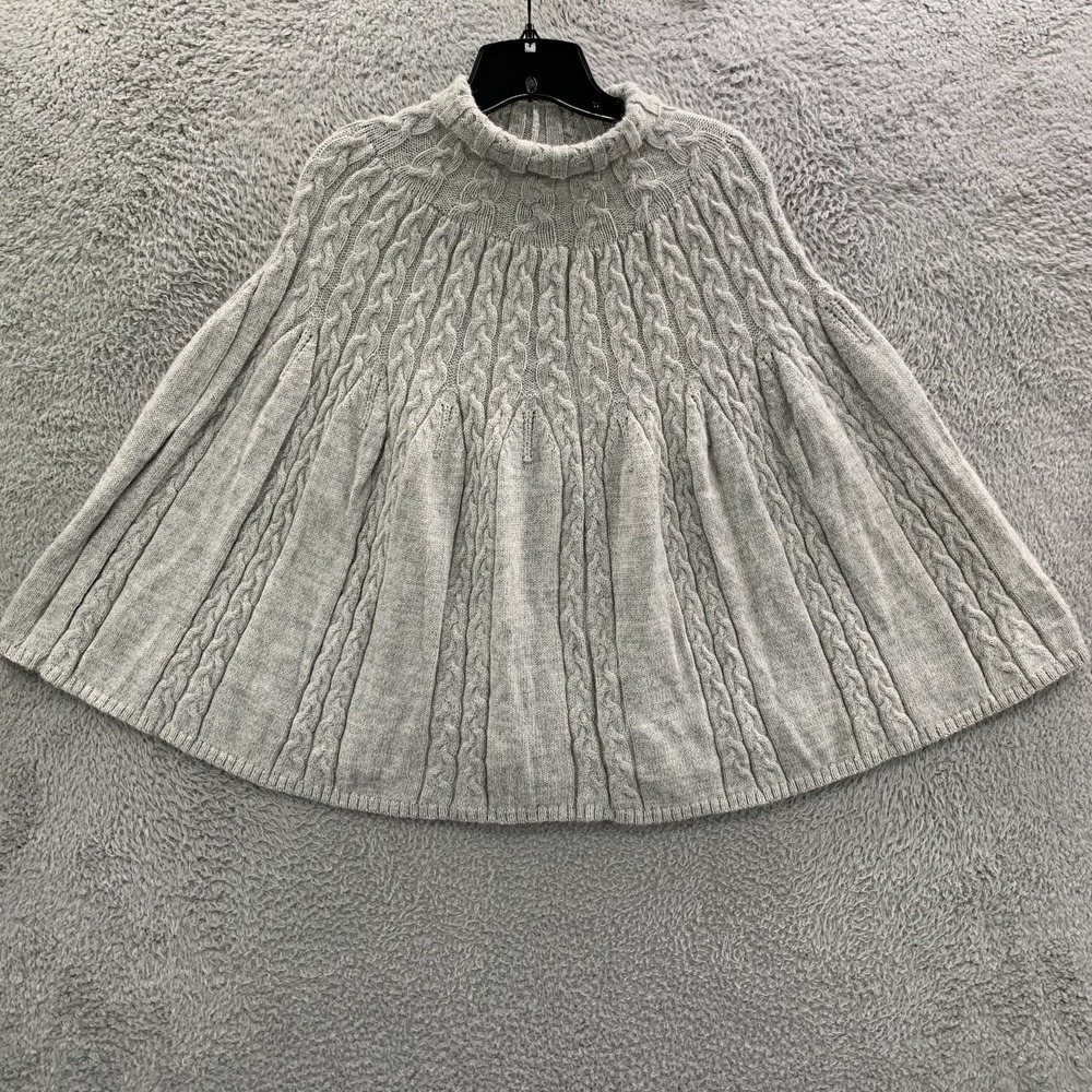NOVICA Sweater Womens One Size Top Alpaca Gray Poncho Kaftan